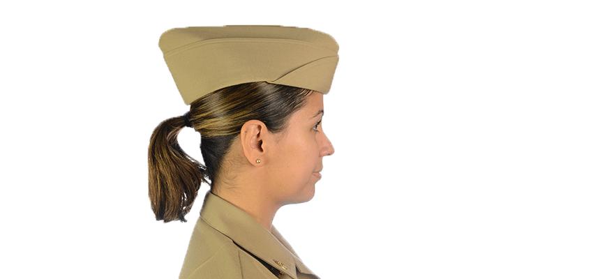 Garrison Cap with Ponytail side view