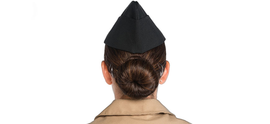 Garrison Cap with bun back view